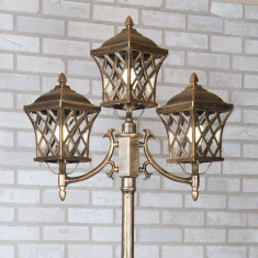 Уличный светильник на столбе Cassiopeya F/3 черное золото IP44 Cassiopeya F/3 черное золото &mdash; Multielectrika