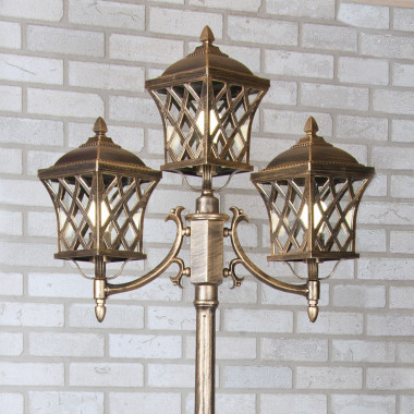 Уличный светильник на столбе Cassiopeya F/3 черное золото IP44 Cassiopeya F/3 черное золото — Multielectrika