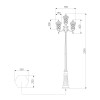 Уличный светильник на столбе Cassiopeya F/3 черное золото IP44 Cassiopeya F/3 черное золото фото 9 &mdash; Multielectrika
