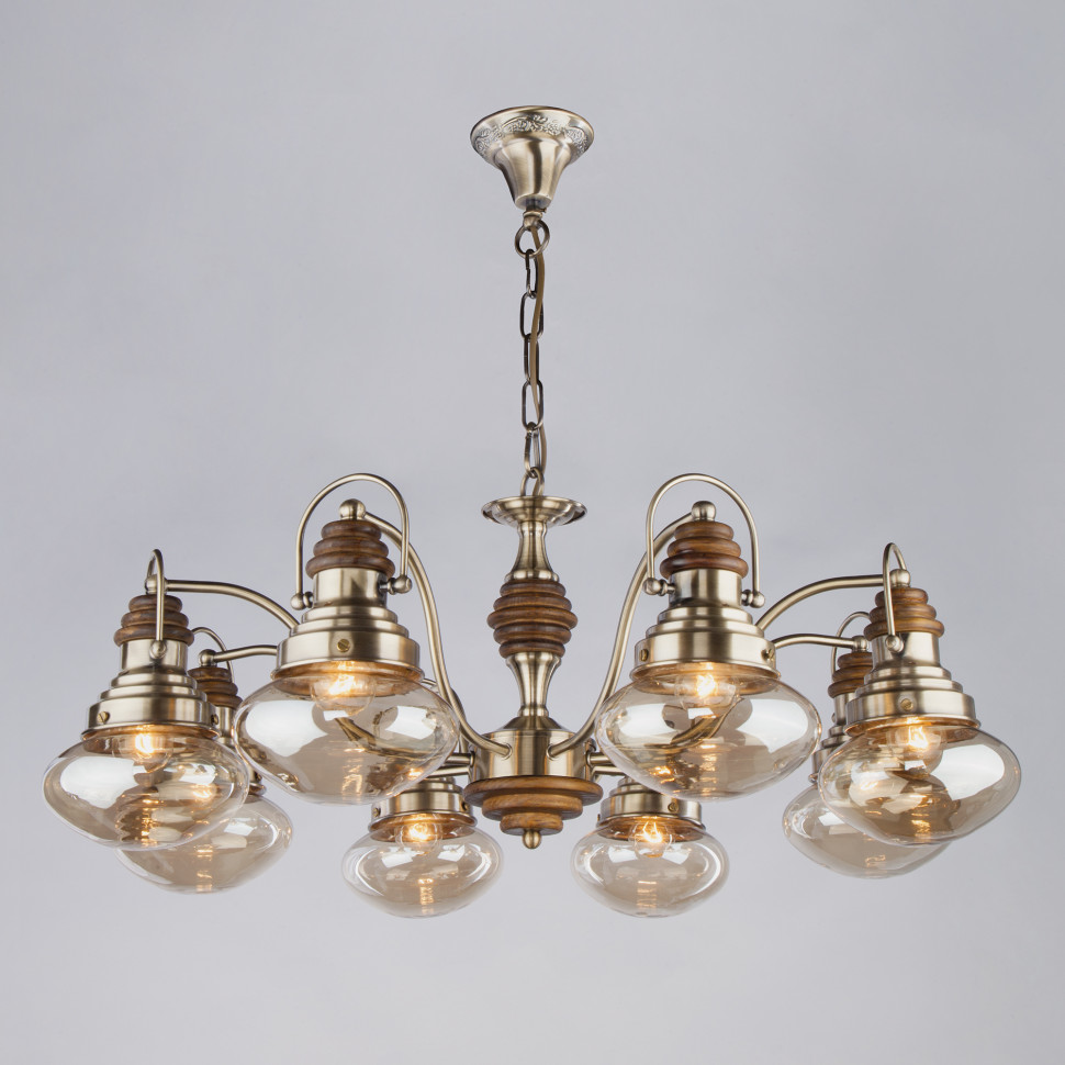 Умный подвесной светильник 366/8 античная бронза фото 1 — Multielectrika