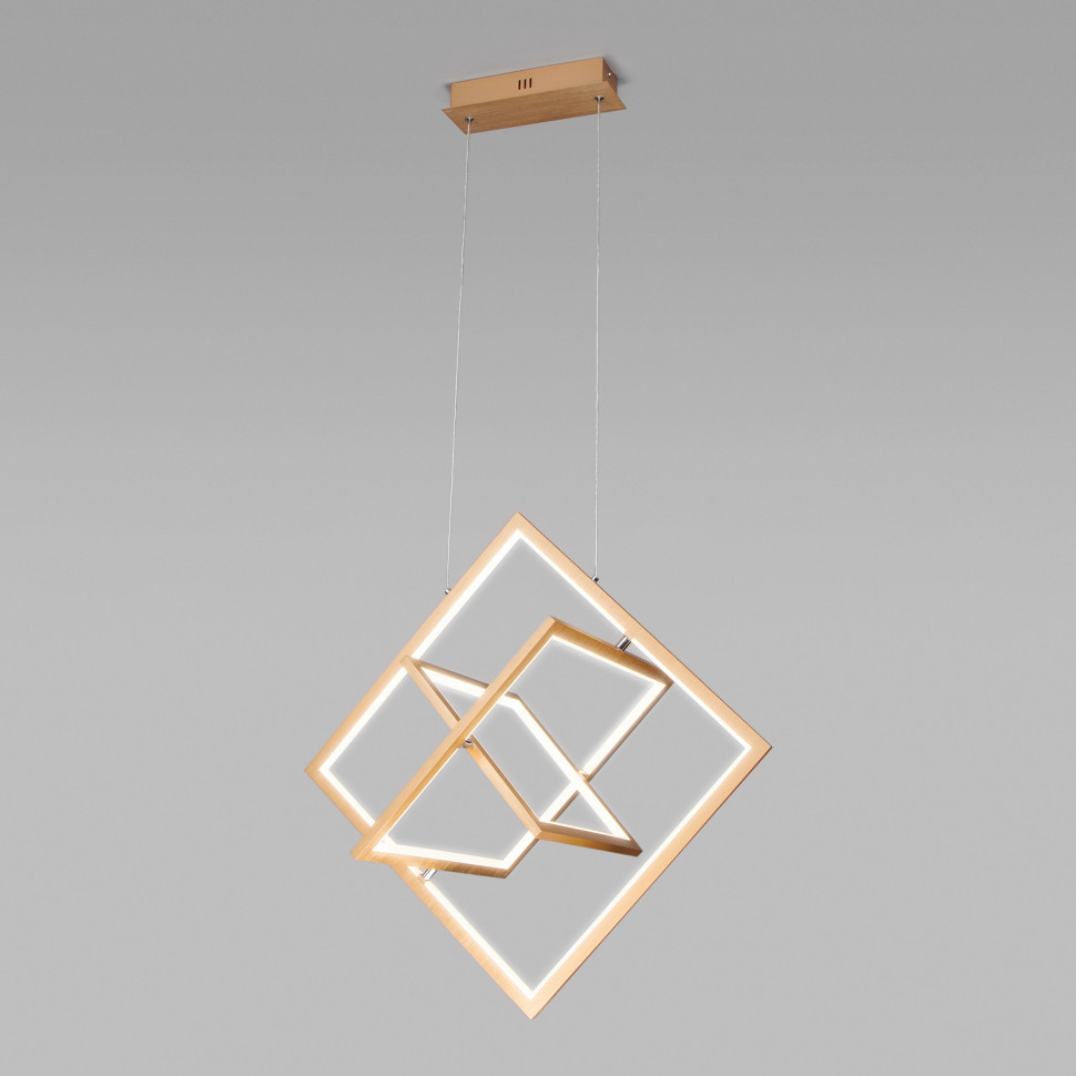 Подвесной светодиодный светильник в стиле минимализм 90224/3 золотой фото 1 — Multielectrika