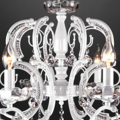 Подвесная люстра с хрусталем 10107/8 белый &mdash; Multielectrika