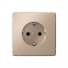 Розетка силовая Systeme Electric ArtGallery со шторками, 16А, песочный &mdash; Multielectrika