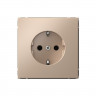 Розетка силовая Systeme Electric ArtGallery со шторками, 16А, песочный