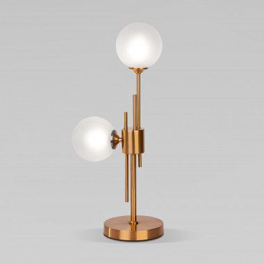 Настольный светильник со стеклянными плафонами 01383/2 латунь — Multielectrika