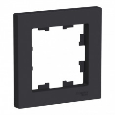 Рамка Schneider Electric Atlas Design на 1 пост, карбон &mdash; Multielectrika