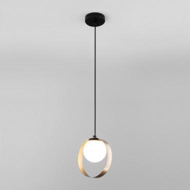 Подвесной светильник со стеклянным плафоном 50205/1 черный/бронза — Multielectrika