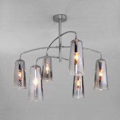 Потолочная люстра со стеклянными плафонами 70137/6 хром &mdash; Multielectrika