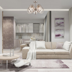 Потолочная люстра с хрусталем 10095/5 сатин-никель &mdash; Multielectrika