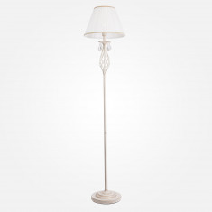 Напольный светильник с хрусталем 10073/1 белый с золотом &mdash; Multielectrika