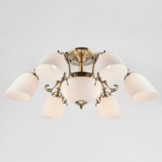 Люстра потолочная с плафонами 22010/6+2 античная бронза &mdash; Multielectrika
