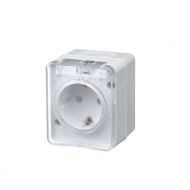 Розетка с заземлением со шторками 16А 250B Schneider Electric AtlasDesign Profi54, белый ATN540145 — Multielectrika