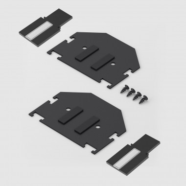 Slim Magnetic Комплект заглушек для шинопровода в натяжной потолок: торцевая и внутренняя черный 85233/00 &mdash; Multielectrika