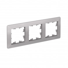 Рамка на 3 поста Systeme Electric AtlasDesign Air алюминий &mdash; Multielectrika