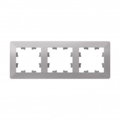 Рамка на 3 поста Systeme Electric AtlasDesign Air алюминий &mdash; Multielectrika