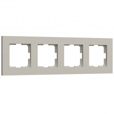 W0042917/ Рамка на 4 поста Slab (дымчатый софт) W0042917 &mdash; Multielectrika