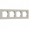W0042917/ Рамка на 4 поста Slab (дымчатый софт) W0042917