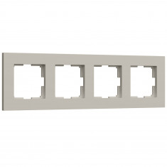 W0042917/ Рамка на 4 поста Slab (дымчатый софт) W0042917 &mdash; Multielectrika