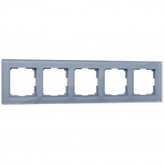 Рамка на 5 постов (серый,стекло) W0051115 &mdash; Multielectrika