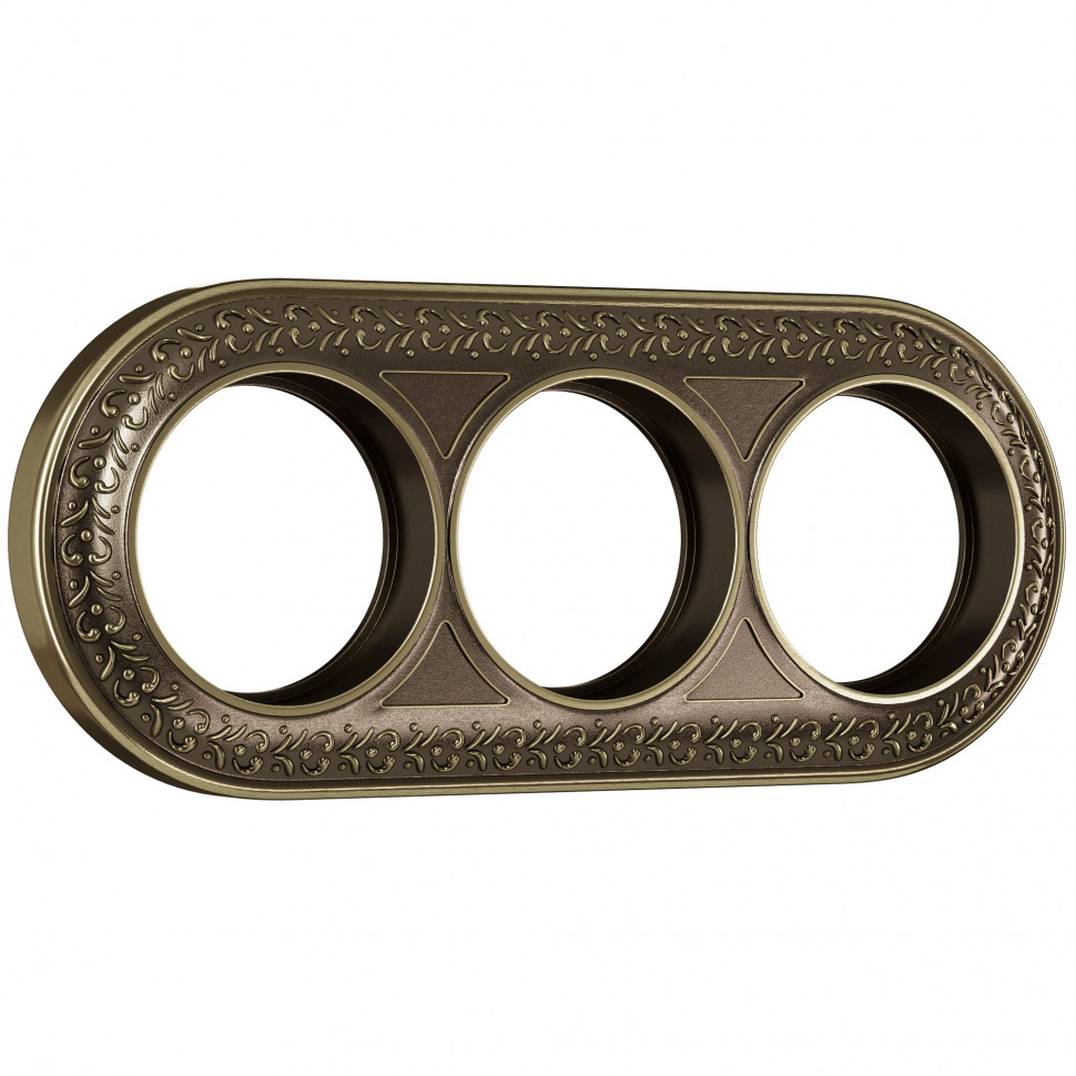 Рамка на 3 поста (бронза) WL70-frame-03 фото 1 — Multielectrika