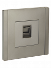 IEK FORTE&PIANO Розетка компьютерная RJ45 кат.5E FP532 сталь, FP-K10-1-K46 фото 1 &mdash; Multielectrika