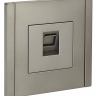 IEK FORTE&PIANO Розетка компьютерная RJ45 кат.5E FP532 сталь, FP-K10-1-K46