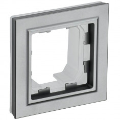 Рамка на 1 пост IP44 IEK Brite РУ-1-БрС-44 сталь &mdash; Multielectrika