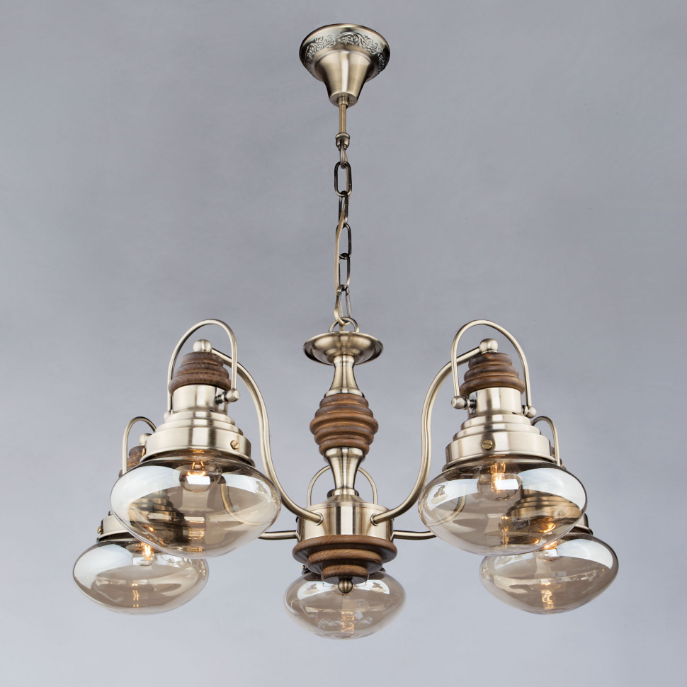 Умный подвесной светильник 366/5 античная бронза фото 1 — Multielectrika