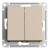 Переключатель двухклавишный Systeme Electric AtlasDesign 10А, песочный фото 2 — Multielectrika