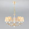 Классическая люстра с абажурами 60103/5 перламутровое золото фото 3 — Multielectrika
