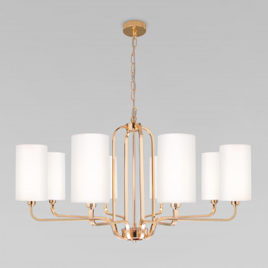 Подвесная люстра с тканевыми абажурами 60128/8 золото — Multielectrika
