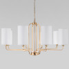 Подвесная люстра с тканевыми абажурами 60128/8 золото фото 3 — Multielectrika