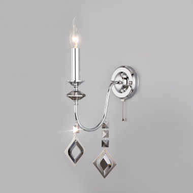 Настенный светильник с хрусталем 10120/1 хром — Multielectrika