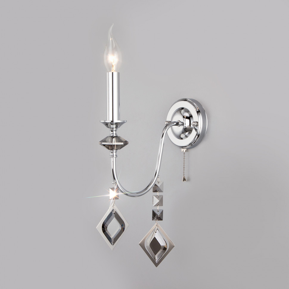Настенный светильник с хрусталем 10120/1 хром фото 1 — Multielectrika