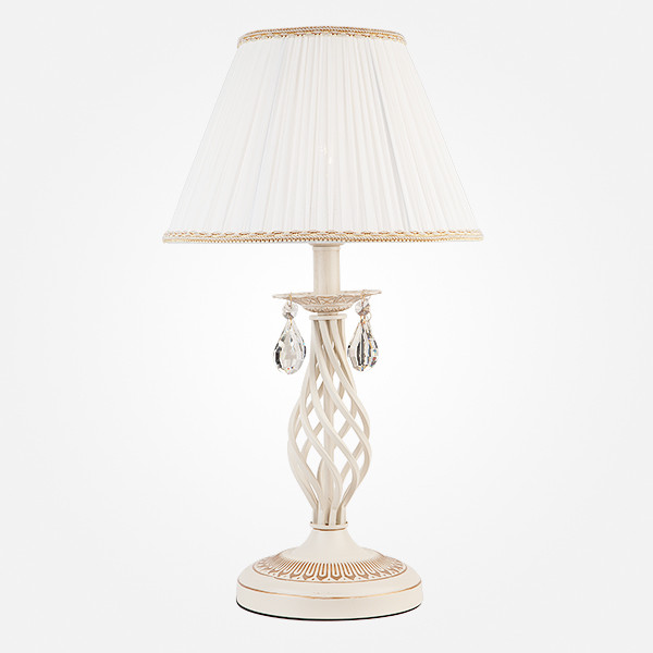 Настольная лампа в классическом стиле 10054/1 белый с золотом фото 1 — Multielectrika