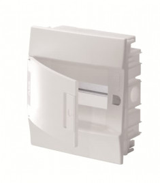 Распределительный шкаф ABB Mistral41 8 мод., IP41, встраиваемый, термопласт, белая дверь, 1SLM004102A1102 &mdash; Multielectrika