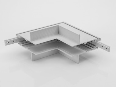 SY-LINK-INT-T1-WH, коннектор угловой внутр.для встраиваемого глубокого шинопровода под гипс, белый — Multielectrika