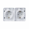 Розетка двойная с заземлением со шторками 16А 250B Schneider Electric AtlasDesign Profi54, белый ATN540126