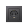 Розетка силовая Systeme Electric AtlasDesign со шторками, в сборе, 16А, базальт фото 2 — Multielectrika