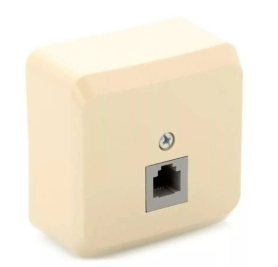 Розетка телефонная RJ 11 Кремовая Schneider Electric Этюд TELA-001K фото 1 — Multielectrika
