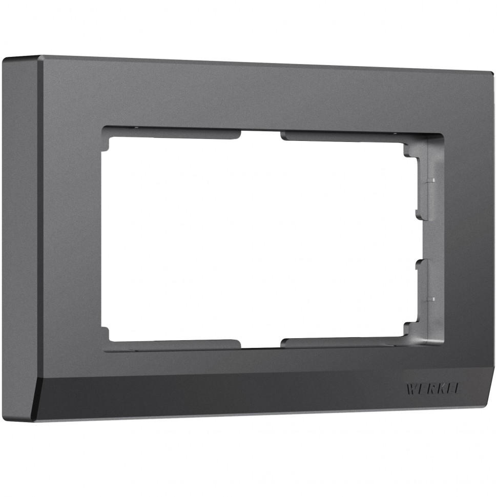 Рамка из поликарбоната для двойной розетки Stark графит матовый W0081864 фото 1 — Multielectrika