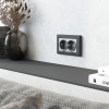Рамка из поликарбоната для двойной розетки Stark графит матовый W0081864 фото 2 — Multielectrika