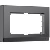Рамка из поликарбоната для двойной розетки Stark графит матовый W0081864 фото 1 &mdash; Multielectrika
