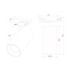 Basic System Comel Трековый поворотный светильник 18W 4200K черный однофазный 85211/01 фото 8 &mdash; Multielectrika