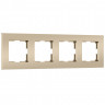 W0042911/ Рамка на 4 поста Slab (шампань софт) W0042911