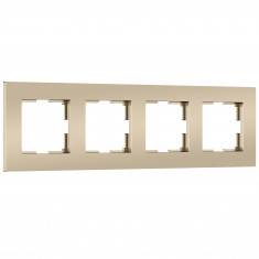W0042911/ Рамка на 4 поста Slab (шампань софт) W0042911 &mdash; Multielectrika