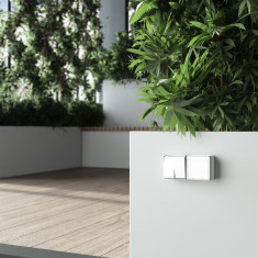 Выключатель двухклавишный влагозащищенный Gallant белый WL15-03-02 &mdash; Multielectrika