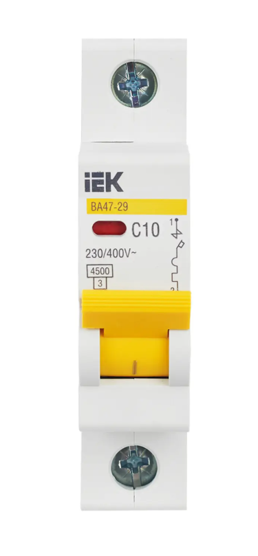 Автоматический выключатель ВА47-29 1Р 10А 4,5кА характеристика С IEK MVA20-1-010-C — Multielectrika