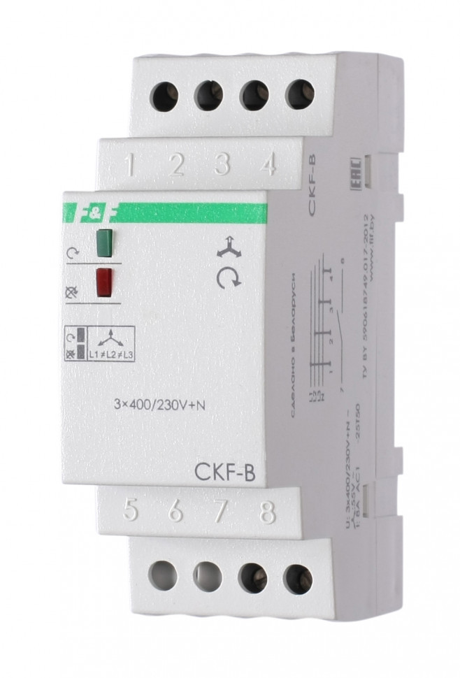 Реле контроля наличия, асимметрии фаз и чередования фаз CKF-B фото 1 — Multielectrika