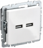 Розетка USB A+A 5В 3,1А IEK Brite РЮ10-1-БрБ белая
